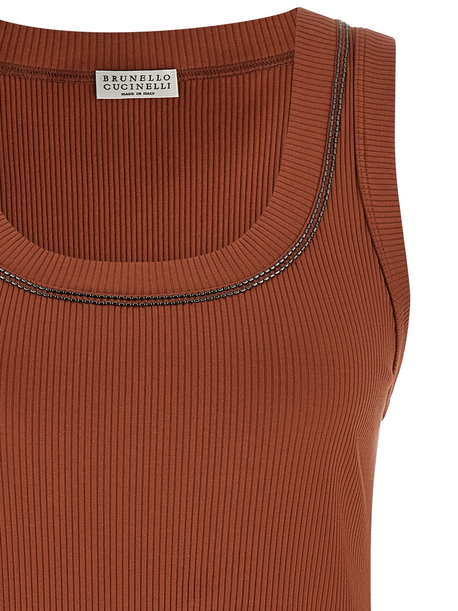 Shiny Trim Tops Brown sold by Wanan Luxury product image thumbnail 3