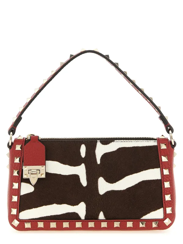 Rockstud Shoulder Bags Red made by Valentino Garavani