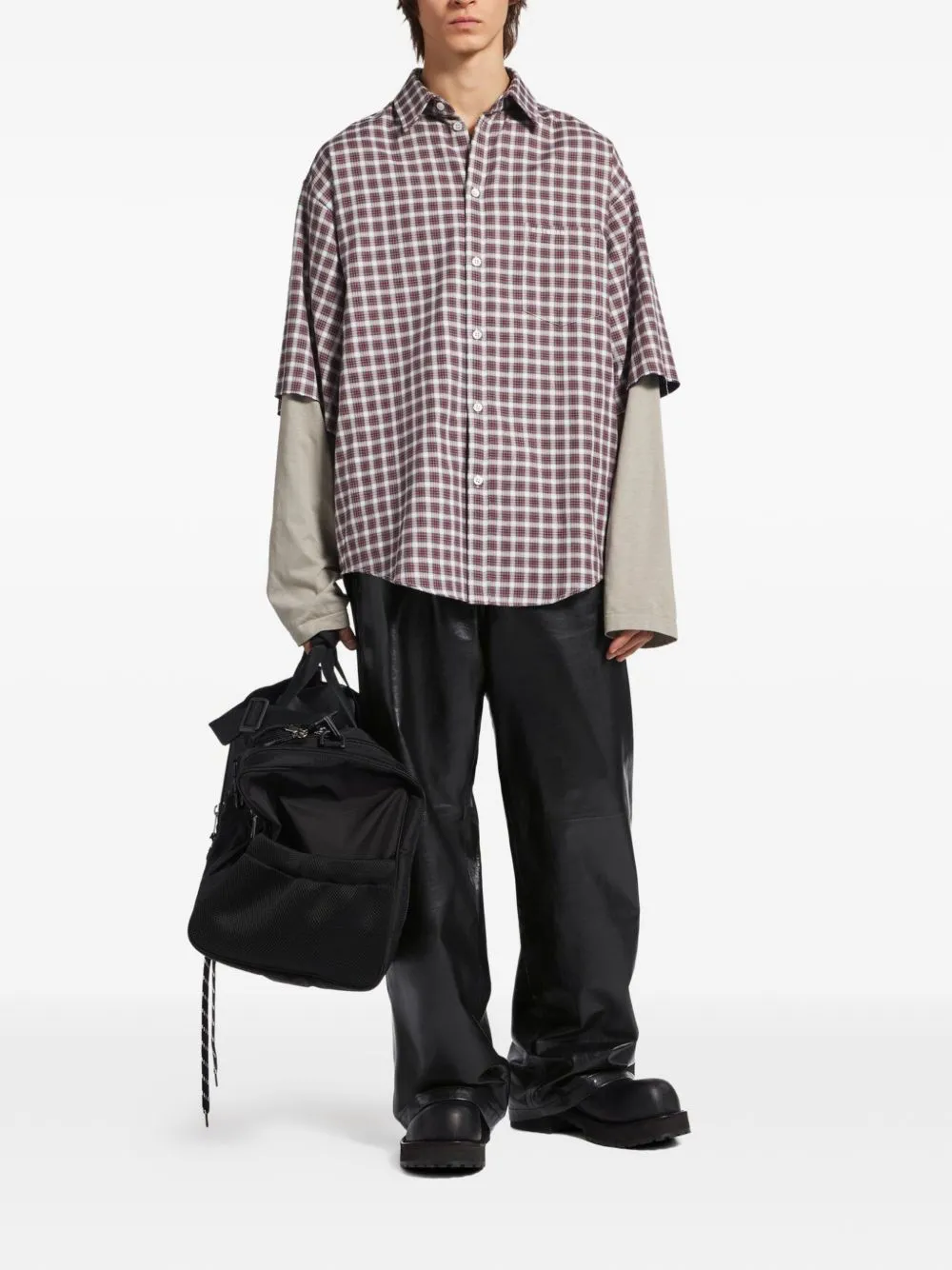 Checked Cotton Shirt sold by Wanan Luxury product image thumbnail 2