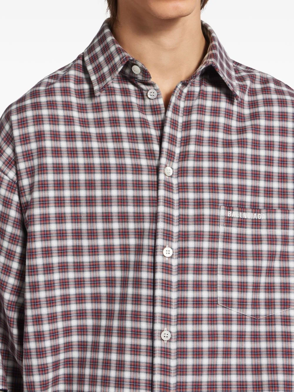 Checked Cotton Shirt sold by Wanan Luxury product image thumbnail 3