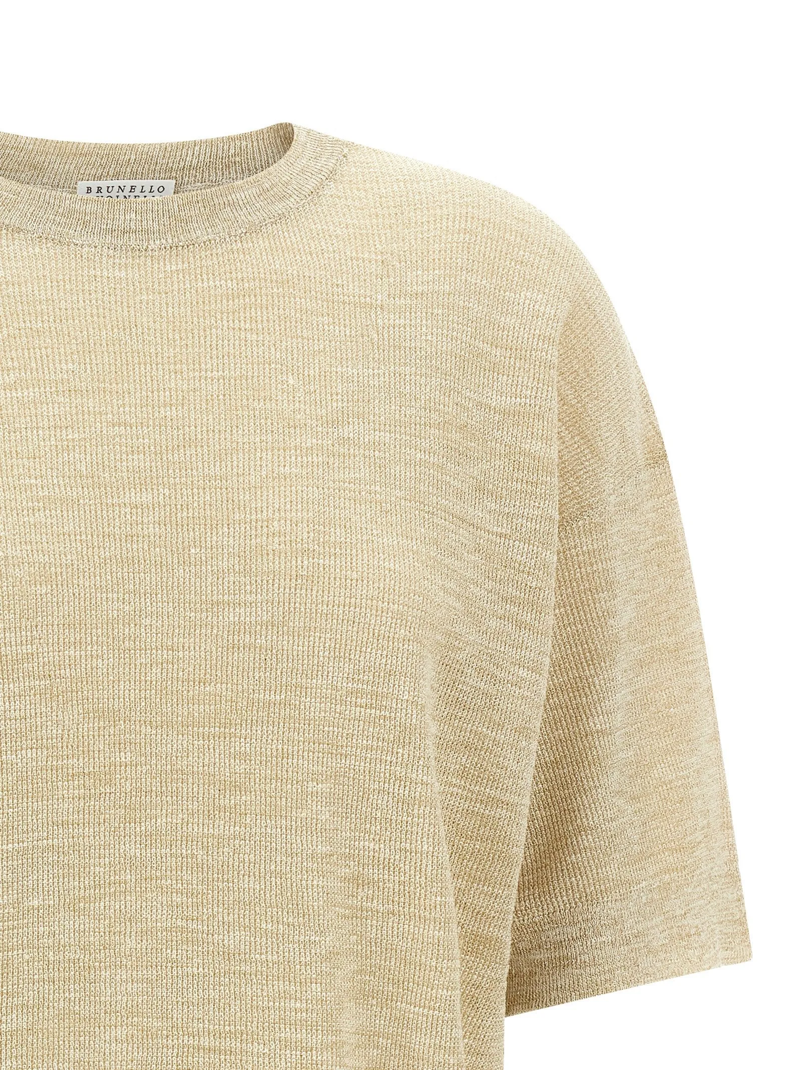 Linen T-Shirt Beige sold by Wanan Luxury product image thumbnail 3