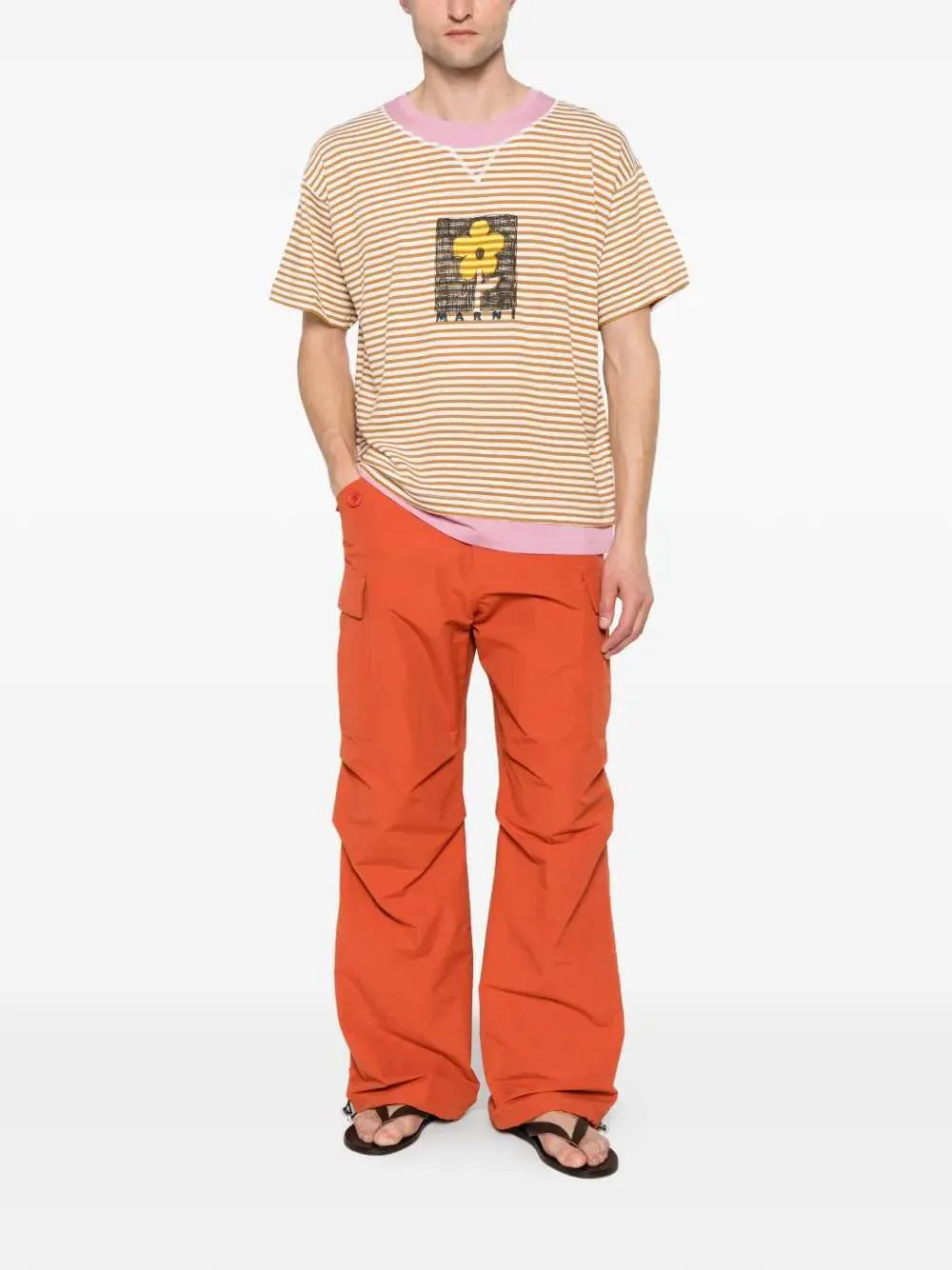 Striped T-Shirt With Floral Print sold by Wanan Luxury product image thumbnail 2
