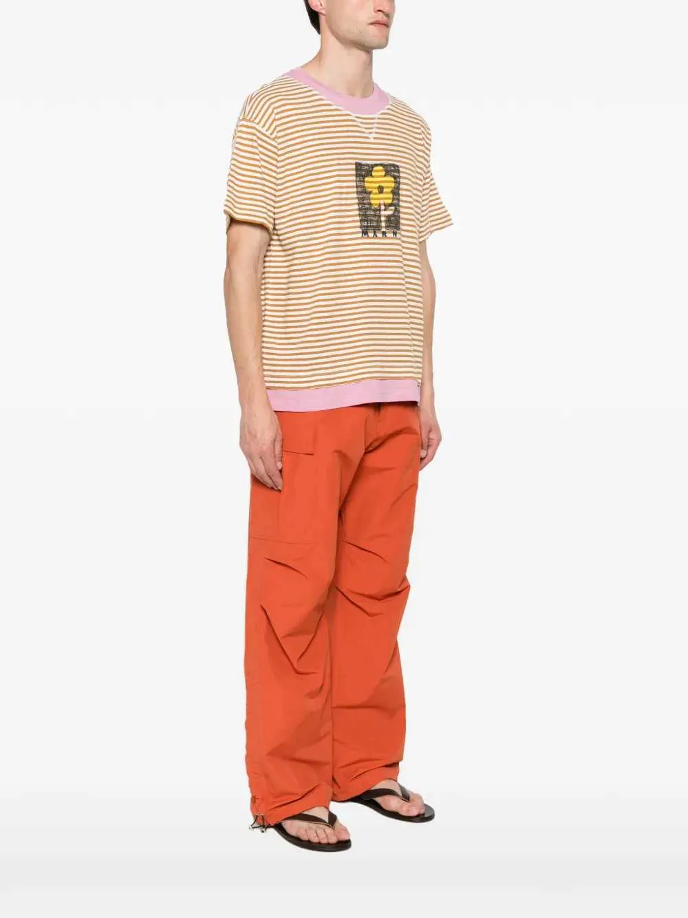 Striped T-Shirt With Floral Print sold by Wanan Luxury product image thumbnail 3