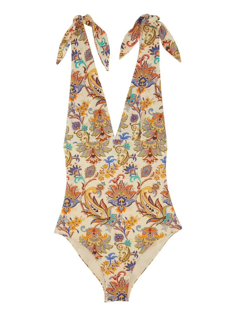 Printed One-Piece Swimsuit sold by Wanan Luxury