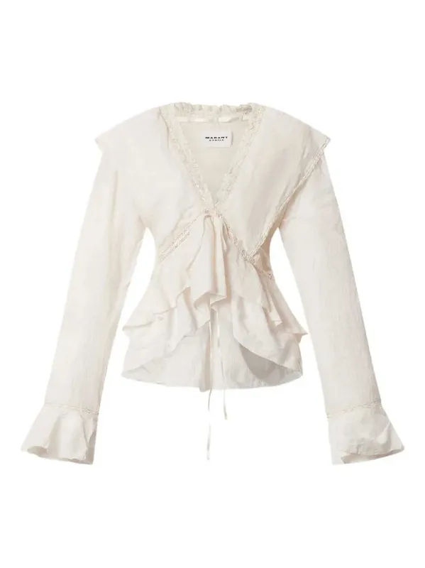 Damienne Ruffled Blouse made by Wanan Luxury