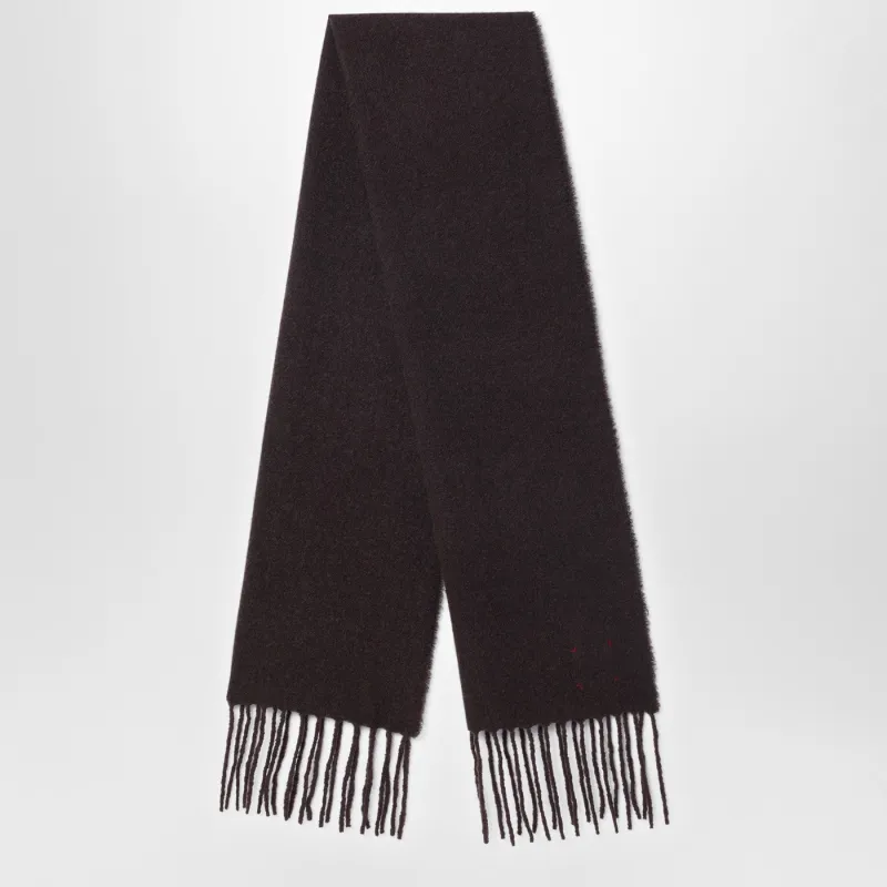 Ebony Brown Wool And Cahsmere Scarf made by destin