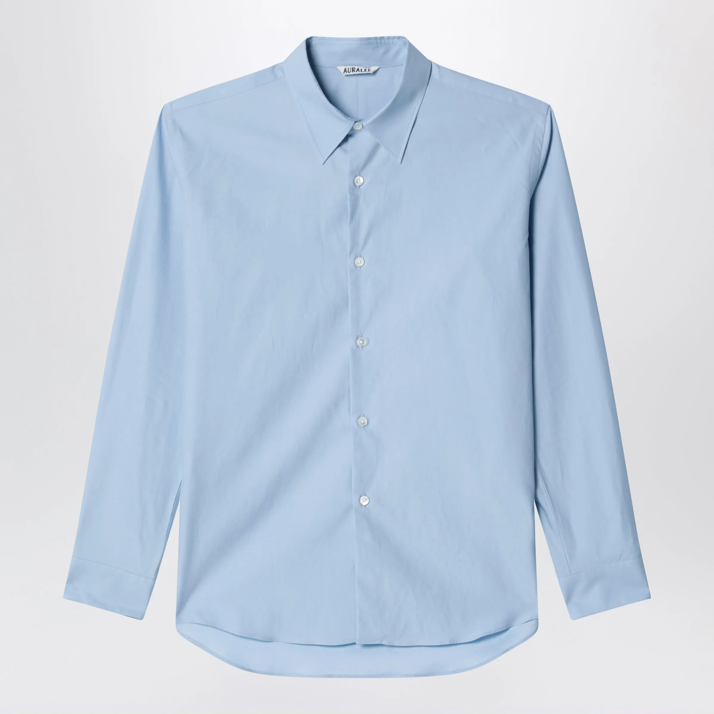 Light Blue Slim-Fit Cotton Twill Shirt sold by Wanan Luxury