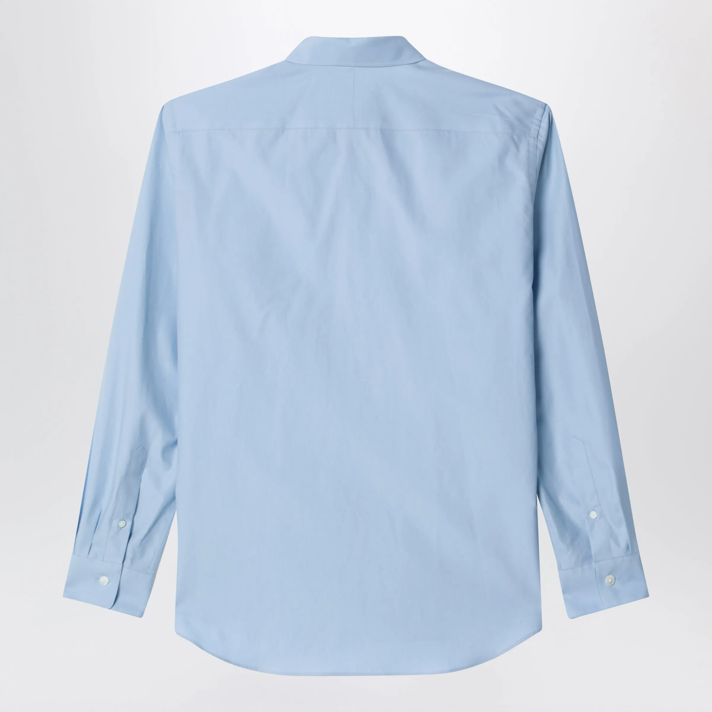 Light Blue Slim-Fit Cotton Twill Shirt sold by Wanan Luxury product image thumbnail 2