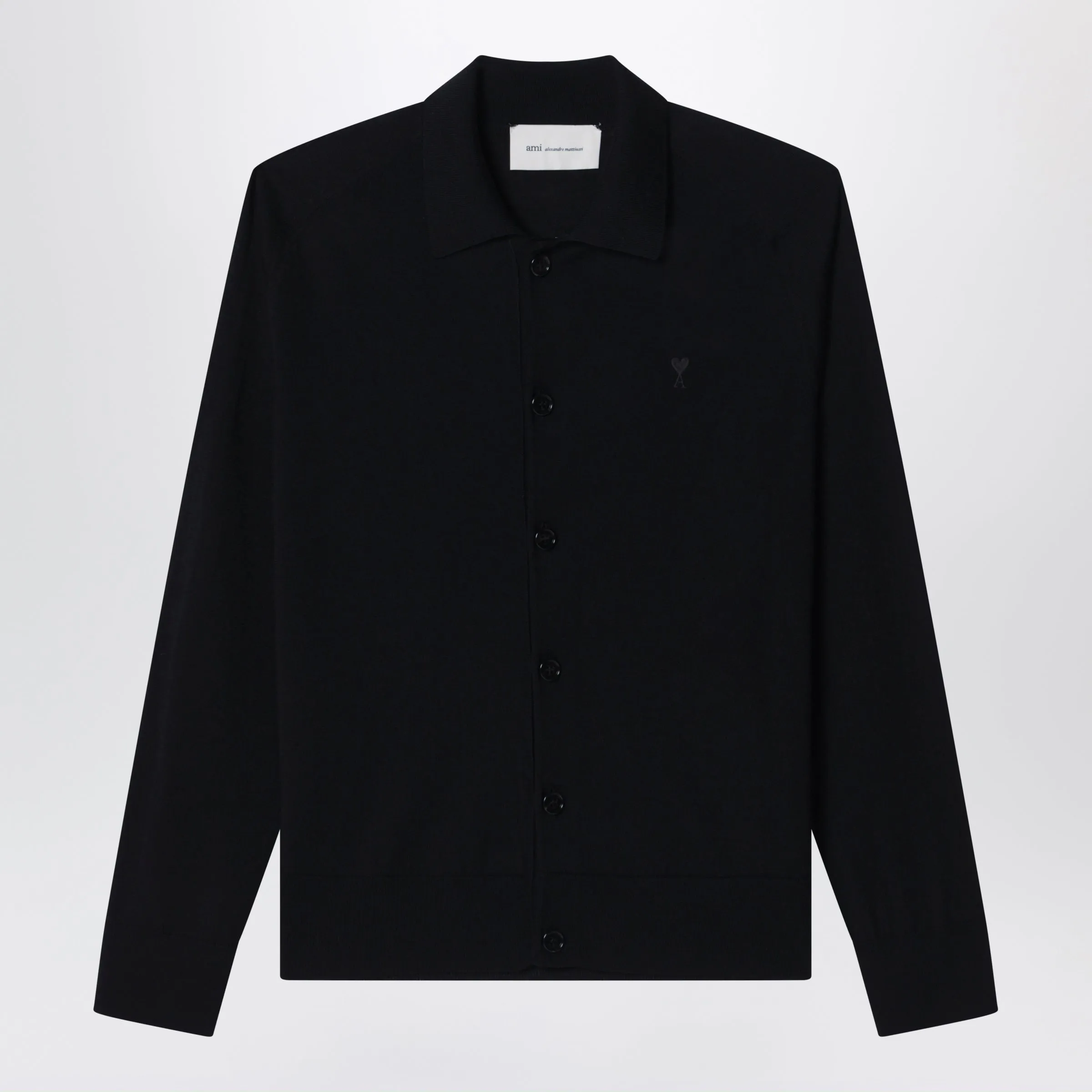 Black Wool Cardigan sold by Wanan Luxury