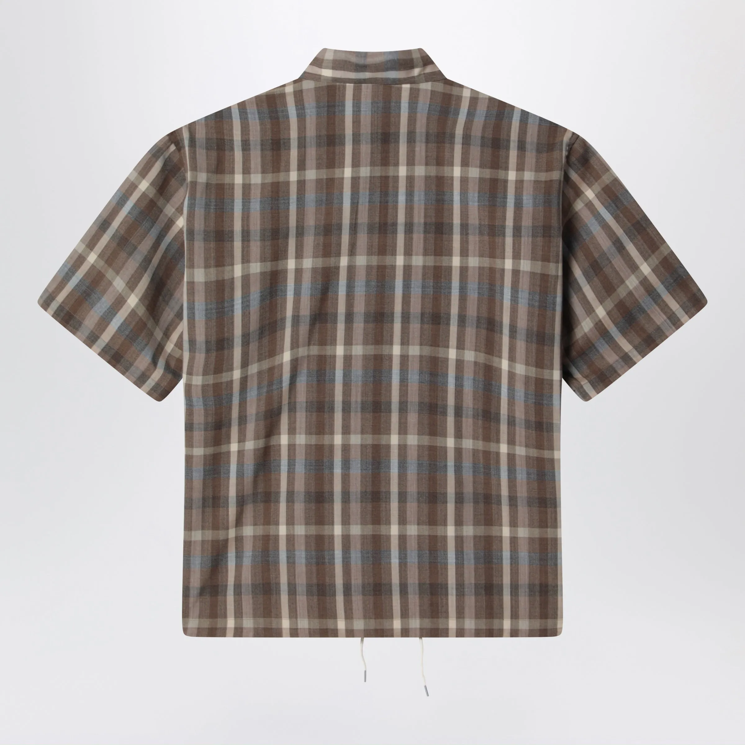 Short-Sleeve Wool Check Shirt sold by Wanan Luxury product image thumbnail 2