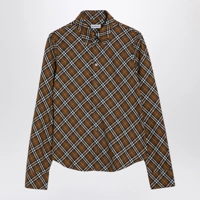 Oxid-Coloured Check Cotton Shirt made by Burberry