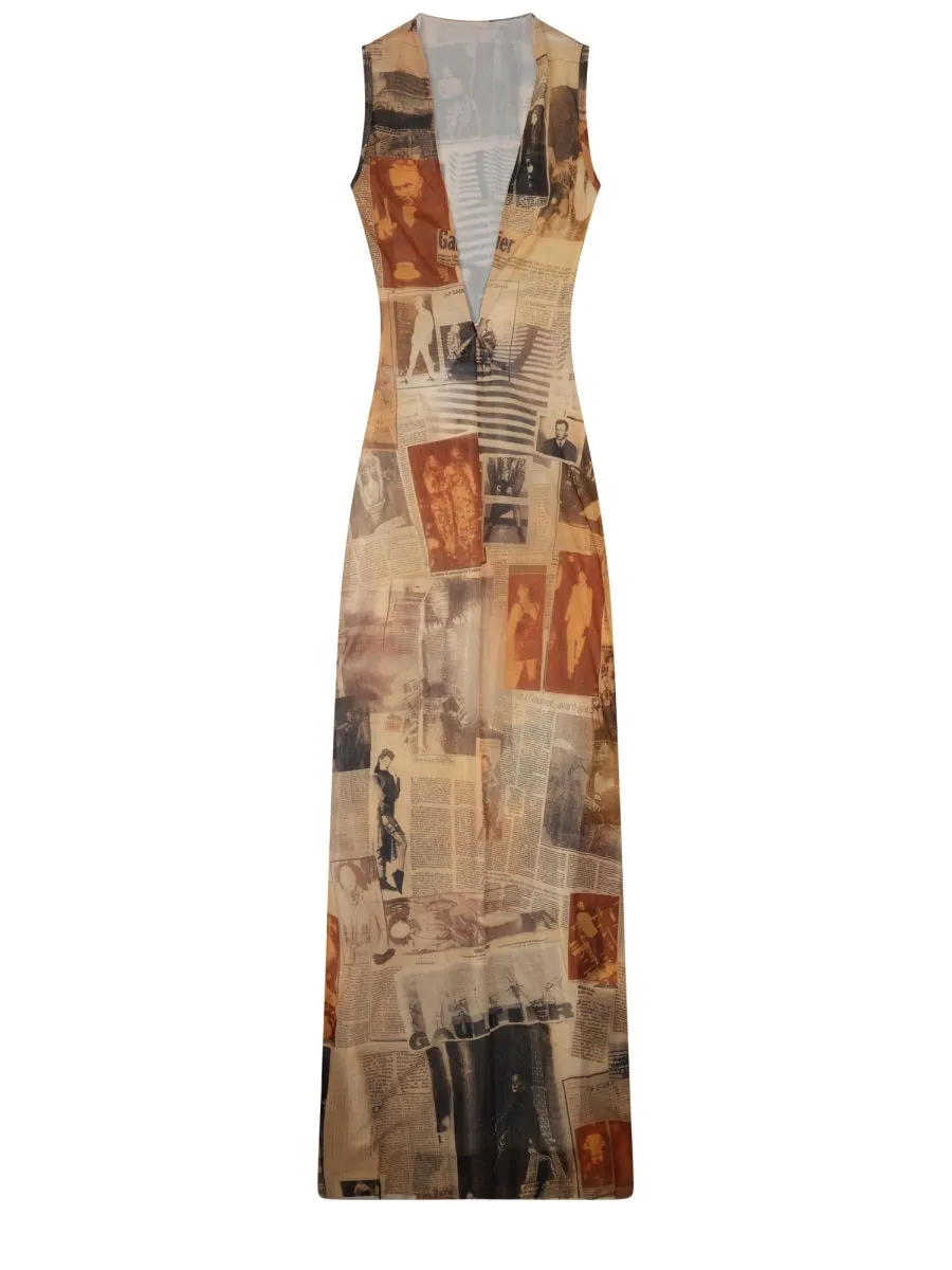 Abito Lungo Con Stampa "Journal" sold by Wanan Luxury product image thumbnail 2