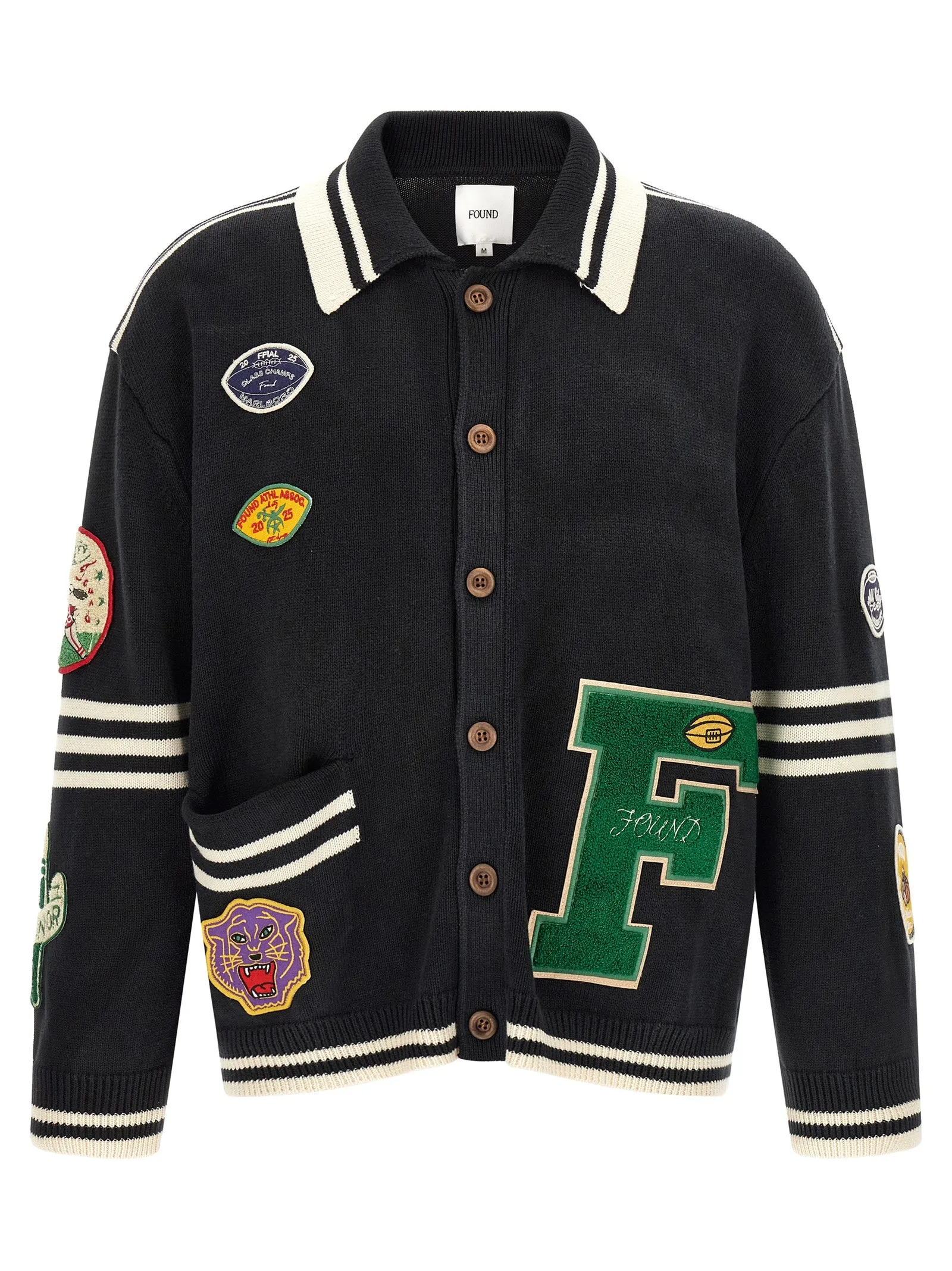 Fin Varsity Sweaters And Cardigans Black sold by Wanan Luxury