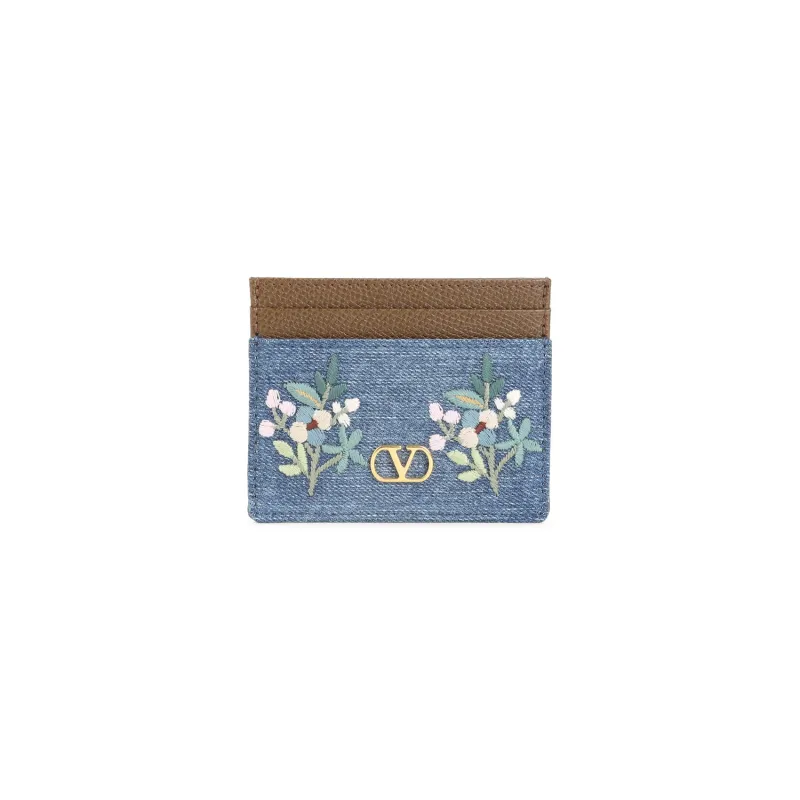 Credit Card Case Blue made by Valentino Garavani
