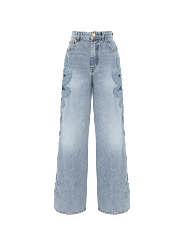 Alchemy Applique Denim Jeans made by Zimmermann