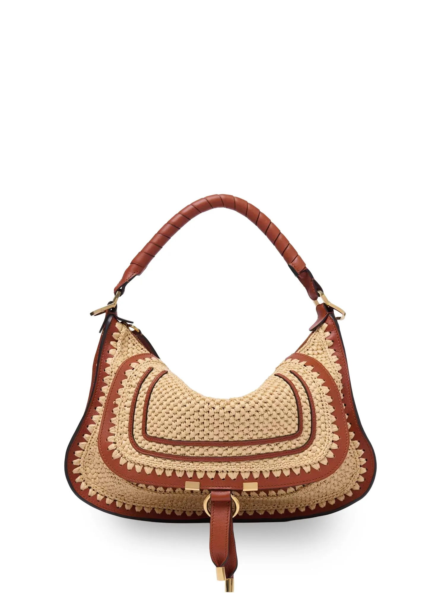 Marcie Raffia Shoulder Bag sold by Wanan Luxury