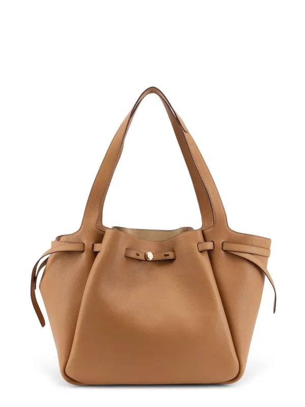 Romy Pebbled Leather Tote Shoulder Bag made by Tory Burch