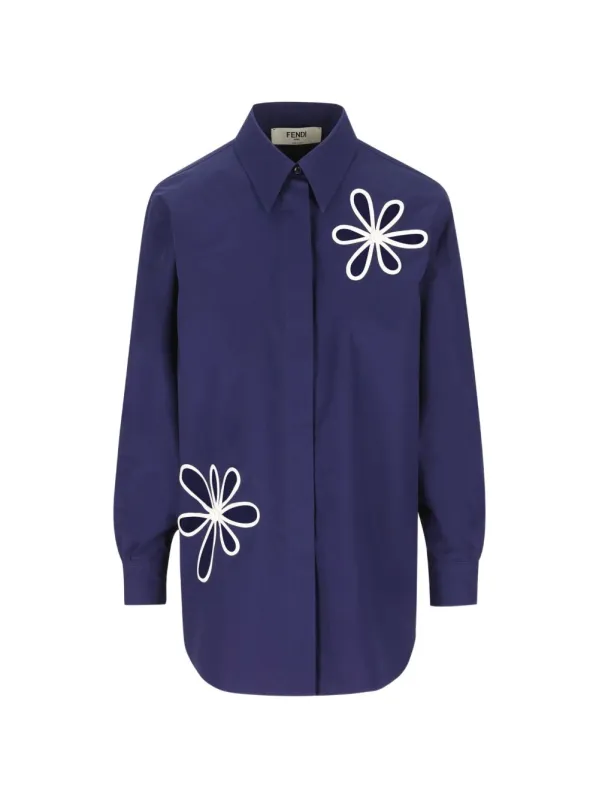 Embroidered Cotton Shirt made by Fendi