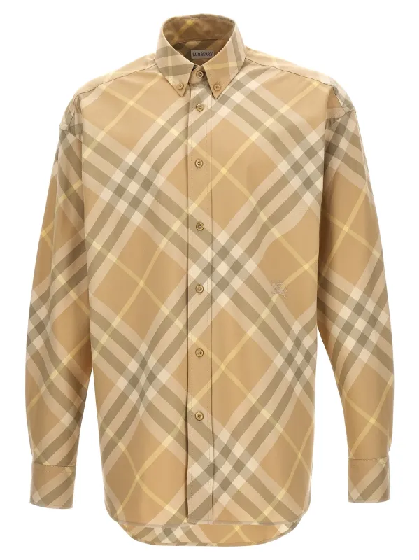 Check Shirt Shirt And Blouse Beige made by Burberry