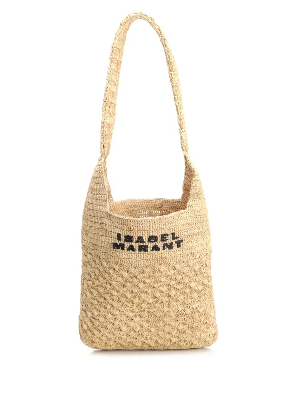 Praia Small Raffia Bag Shoulder Bags Beige made by Isabel Marant