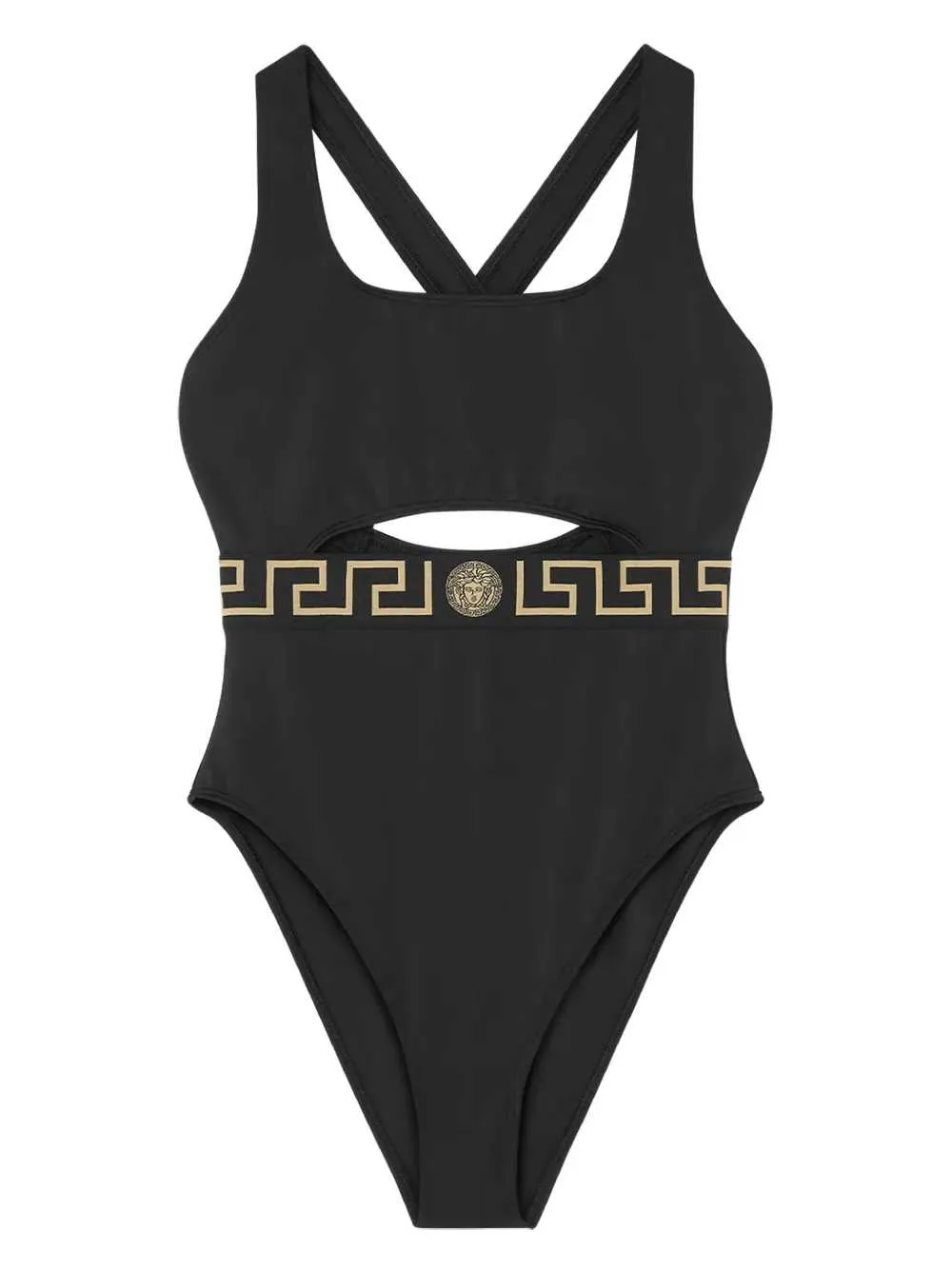 One-Piece Swimsuit With Greca Border sold by Wanan Luxury