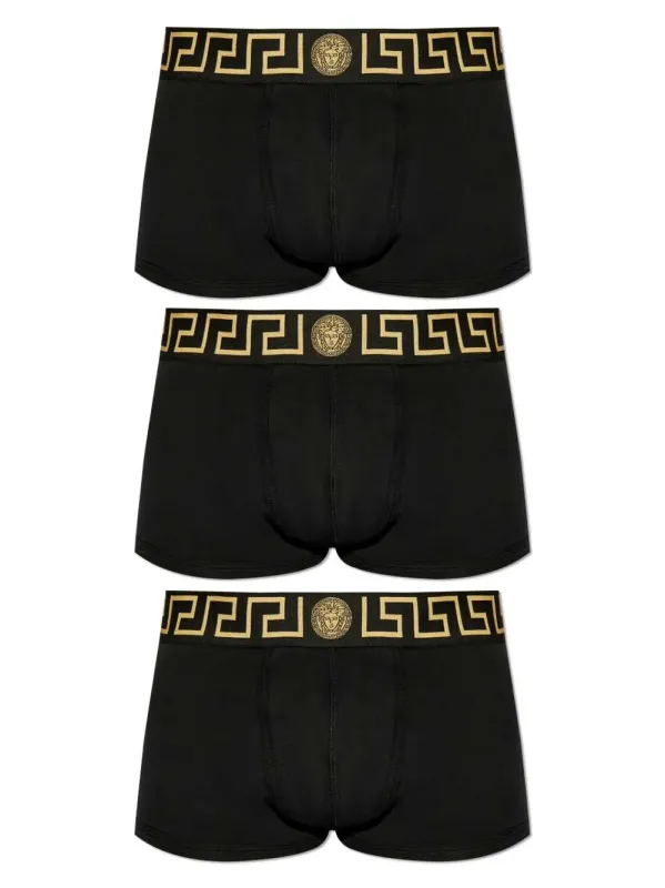 Set Of Three Boxers With Greca Border made by Versace