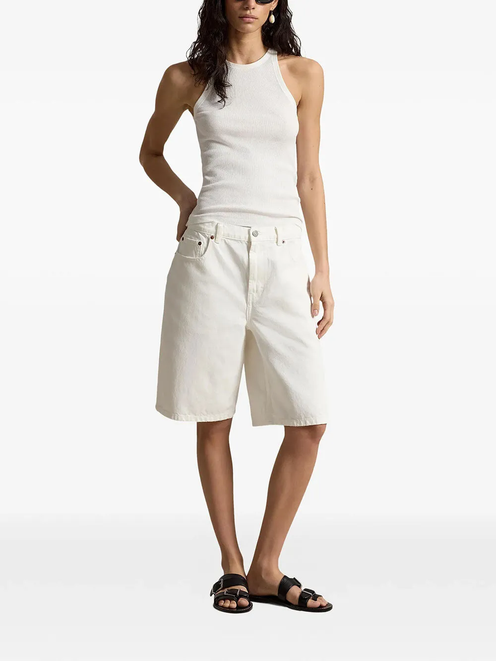 Long Denim Shorts sold by Wanan Luxury product image thumbnail 2