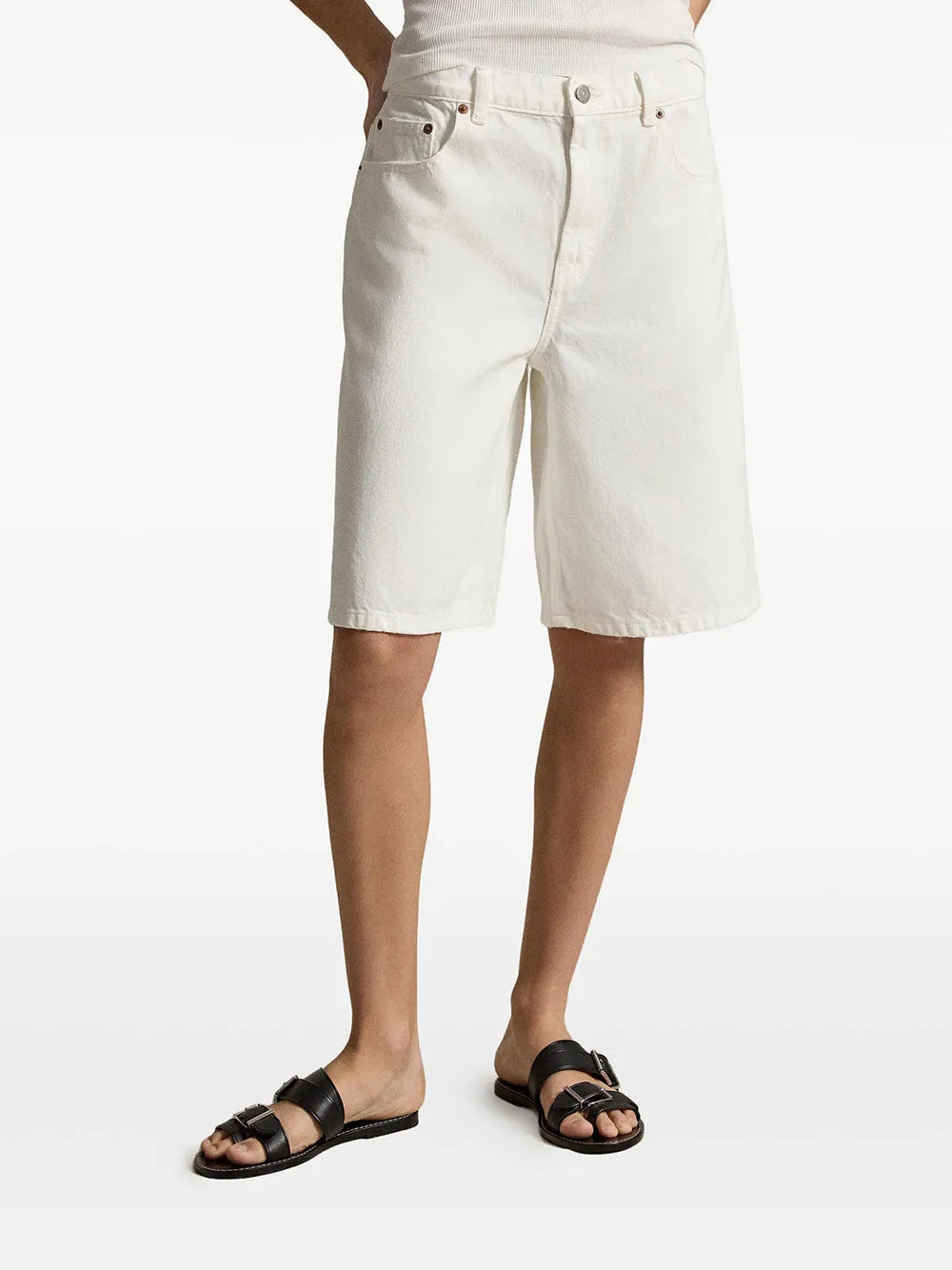Long Denim Shorts sold by Wanan Luxury product image thumbnail 3
