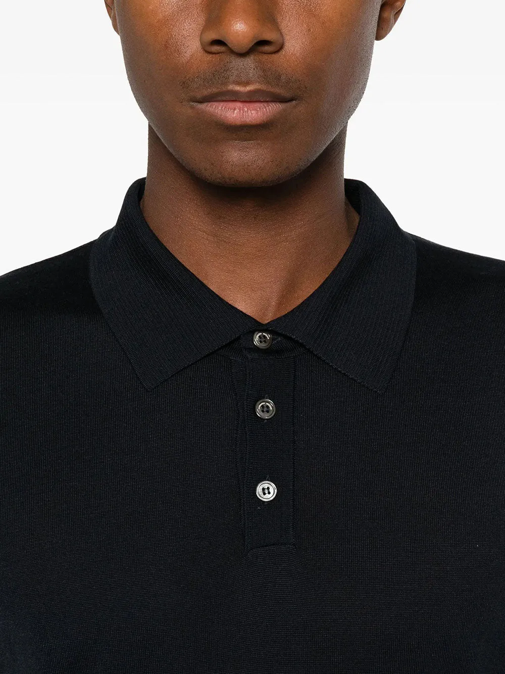 Silk Fine Knit Polo Shirt sold by Wanan Luxury product image thumbnail 4