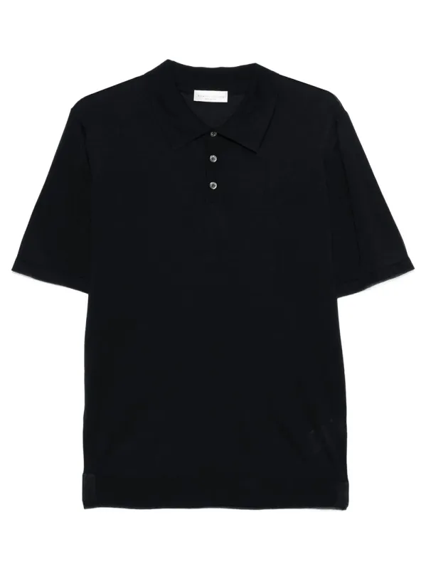 Silk Fine Knit Polo Shirt made by Roberto Collina