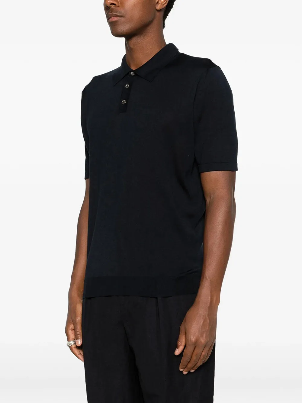 Silk Fine Knit Polo Shirt sold by Wanan Luxury product image thumbnail 2