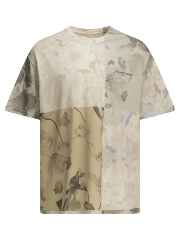 Floral Crewneck T-Shirt T-Shirts Beige made by Maison Margiela