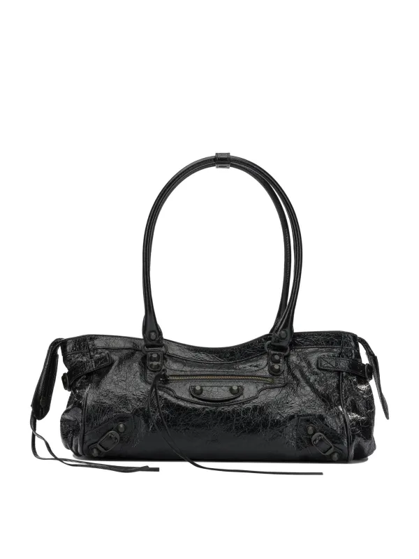 Le City East West Shoulder Bags Black made by Balenciaga