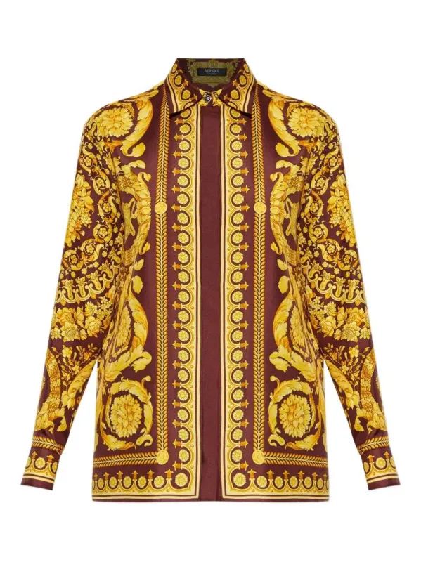 Floral Silk Blouse made by Versace