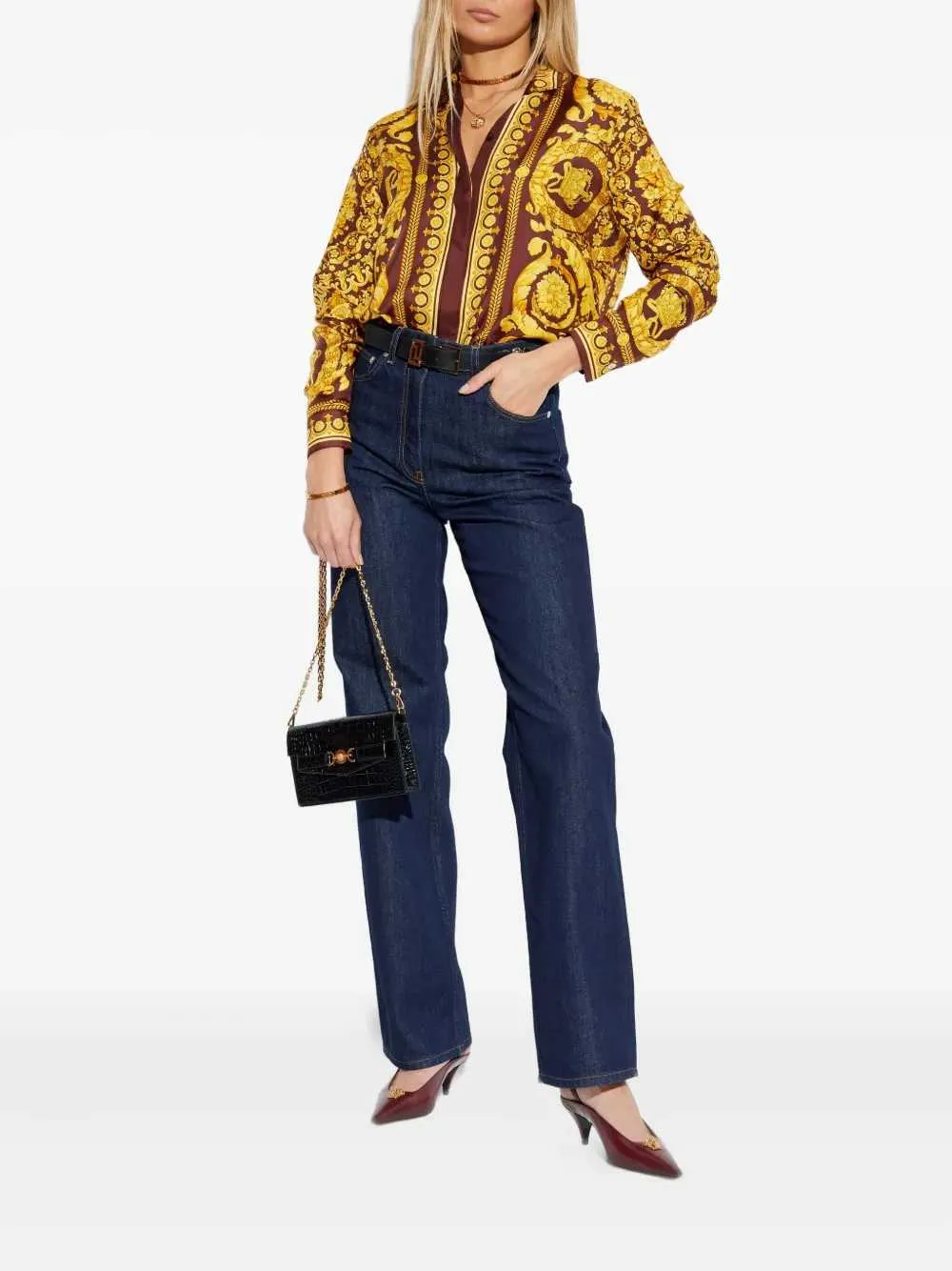 Floral Silk Blouse sold by Wanan Luxury product image thumbnail 2
