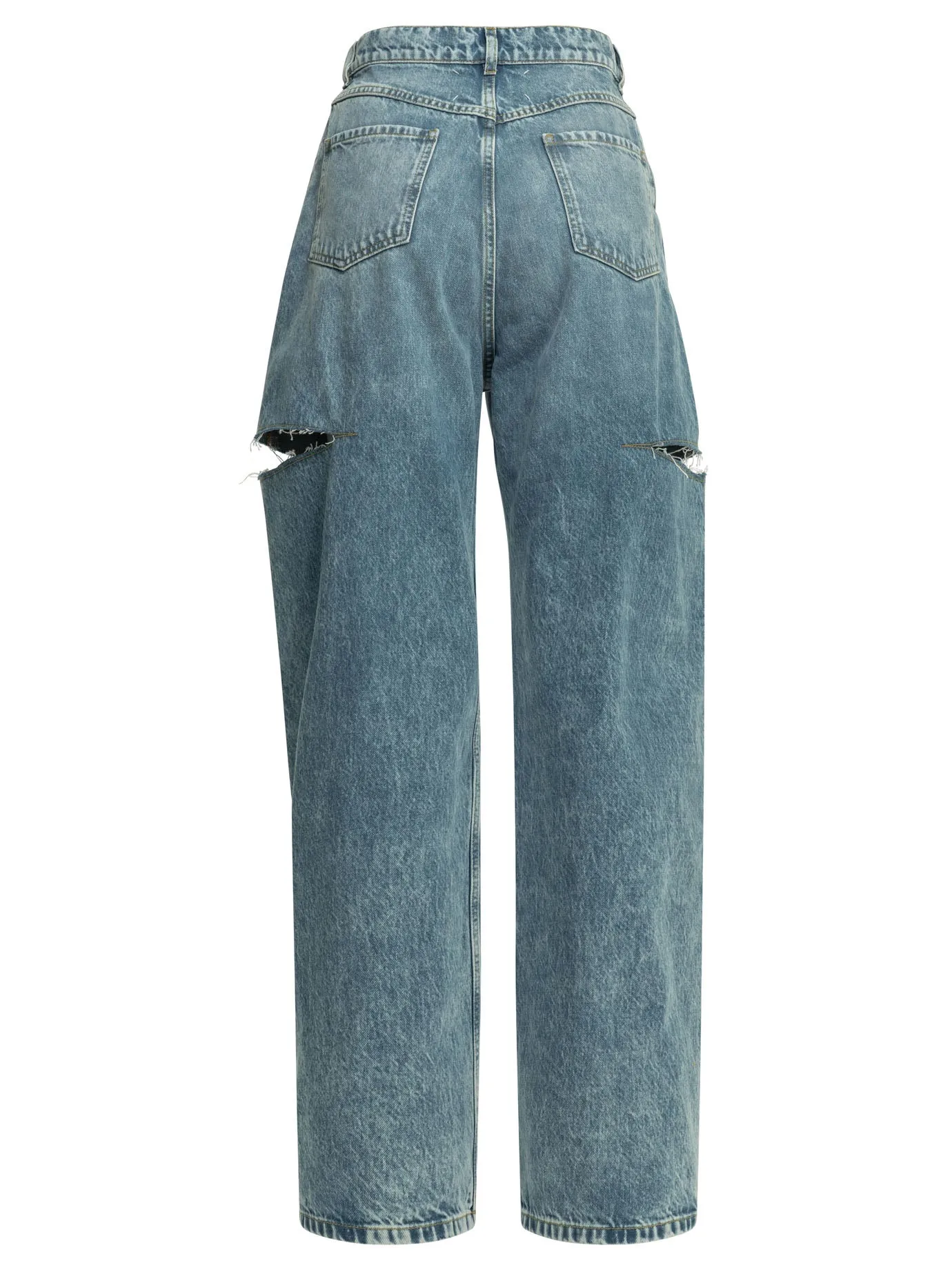 Ripped Wide Leg Jeans Light Blue sold by Wanan Luxury product image thumbnail 2