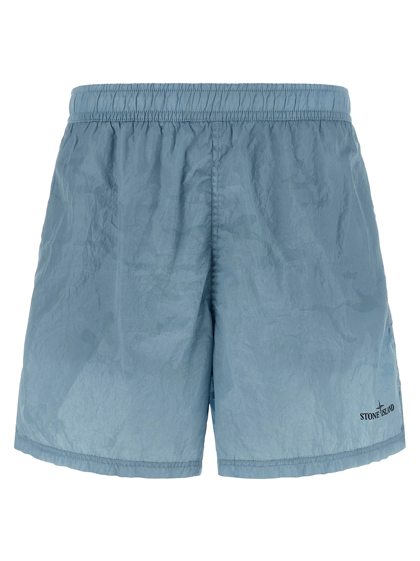 Logo Print Swim Shorts Beachwear Light Blue sold by Wanan Luxury