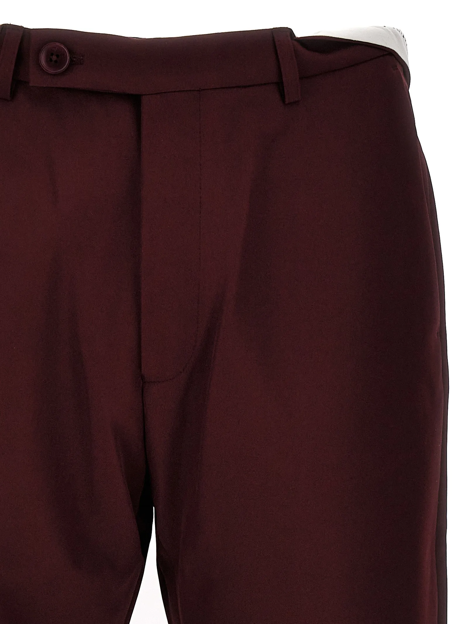 Rolled Waistband Tailored Pants Bordeaux sold by Wanan Luxury product image thumbnail 3