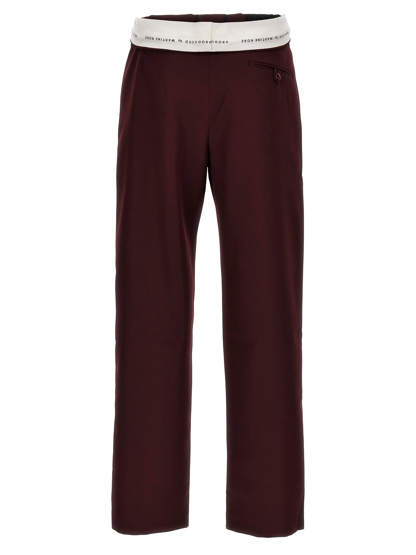 Rolled Waistband Tailored Pants Bordeaux sold by Wanan Luxury product image thumbnail 2
