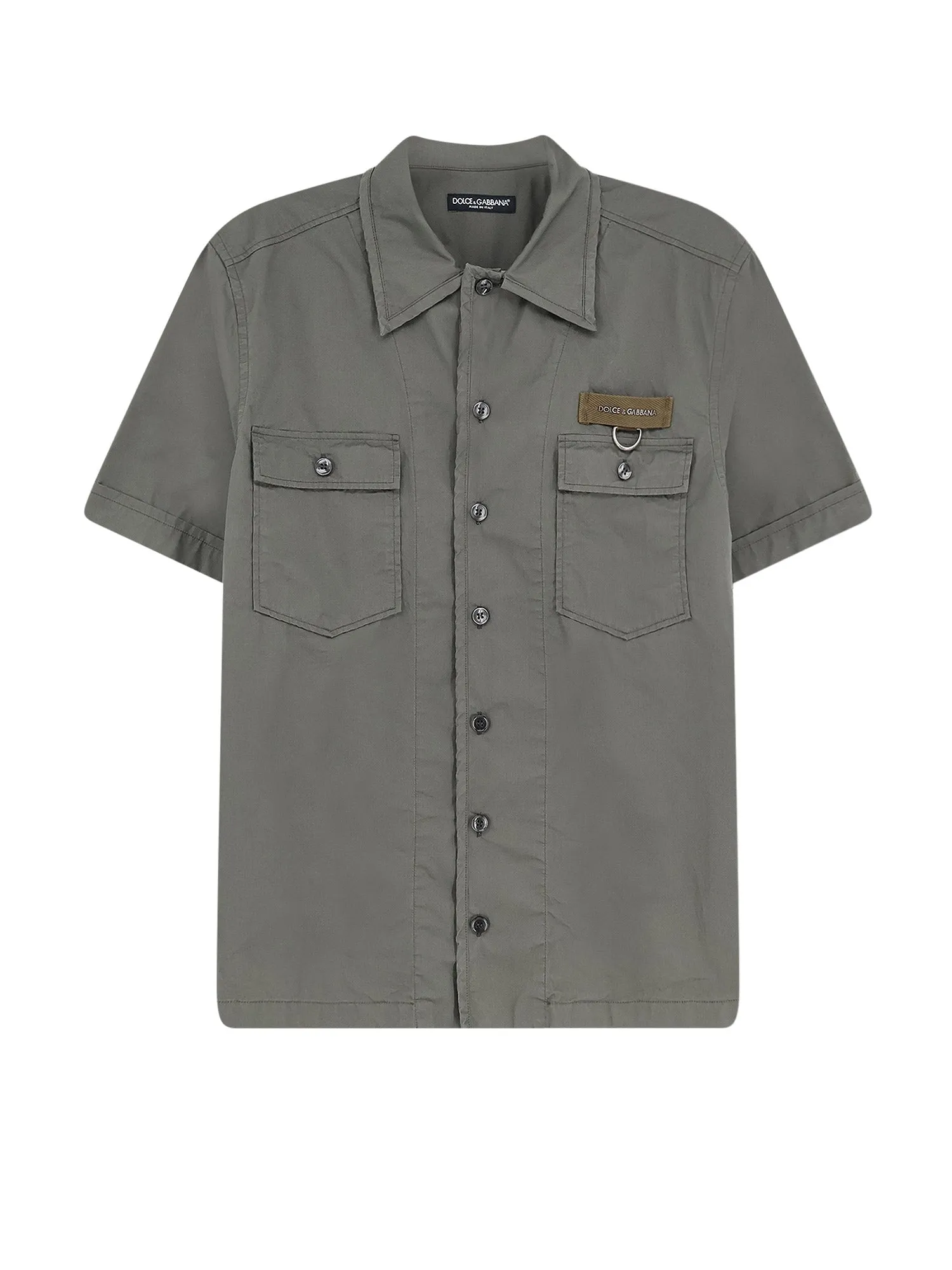 Cotton Shirt With Logo Patch sold by Wanan Luxury