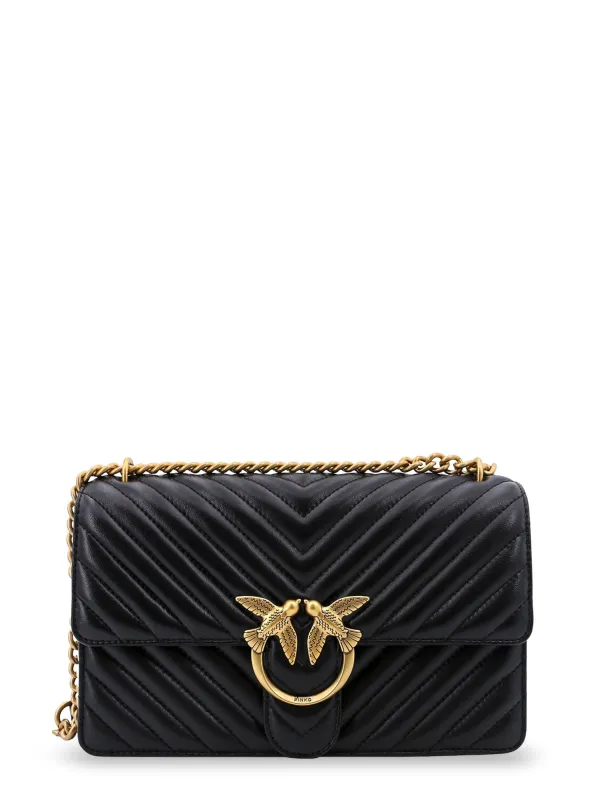 Love One Quilted Leather Crossbody Bag made by Pinko