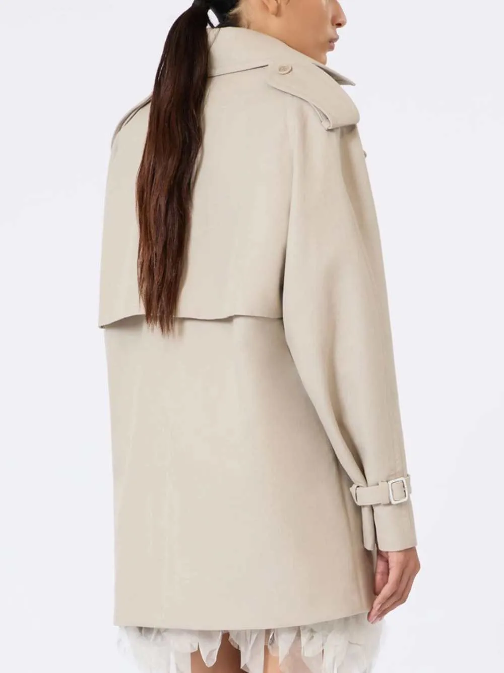 Short Cotton Duster Coat - Sand sold by Wanan Luxury product image thumbnail 4