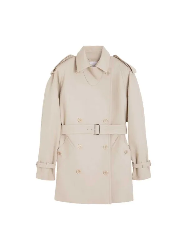 Short Cotton Duster Coat - Sand made by MaxMara
