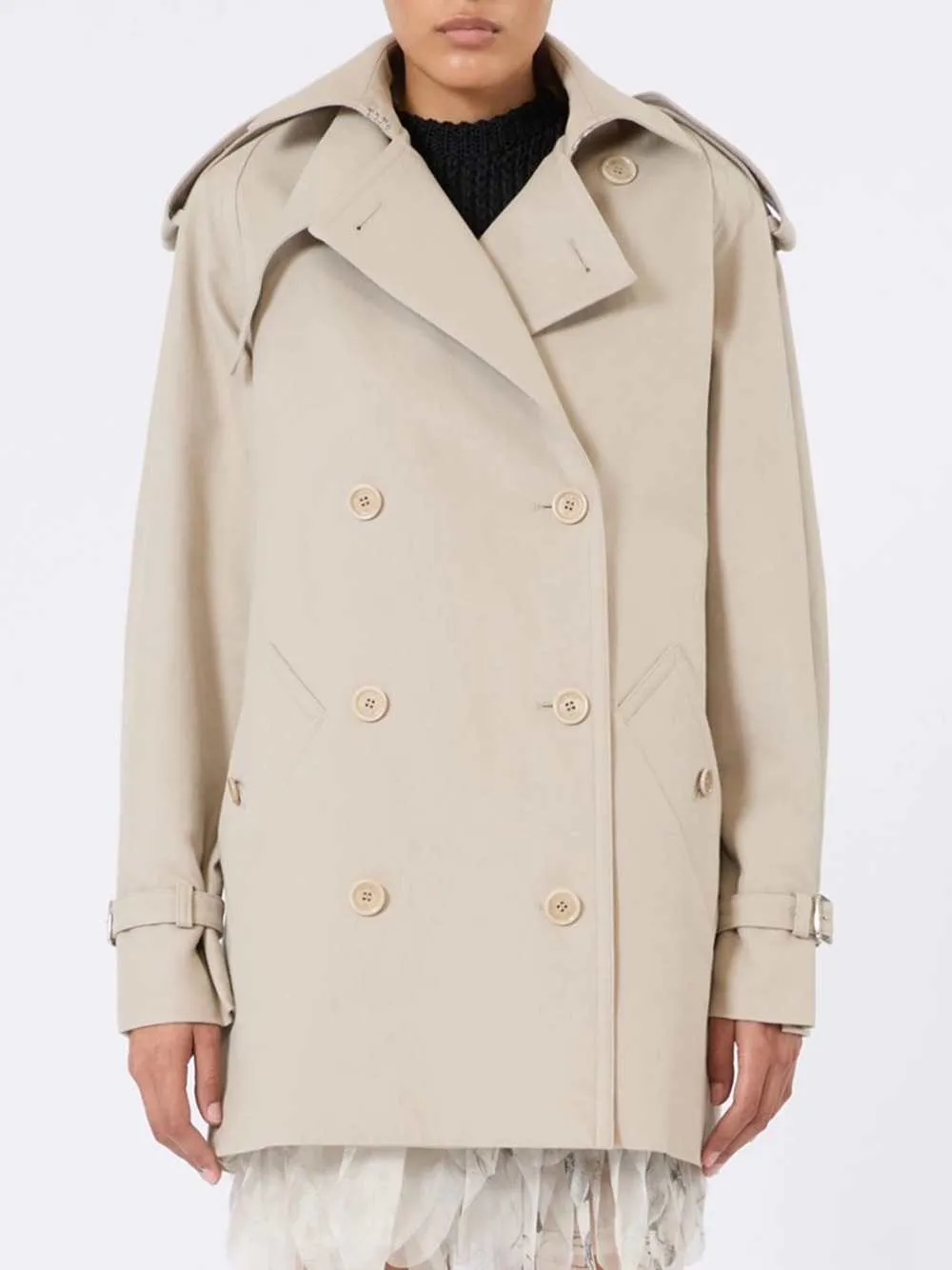 Short Cotton Duster Coat - Sand sold by Wanan Luxury product image thumbnail 3