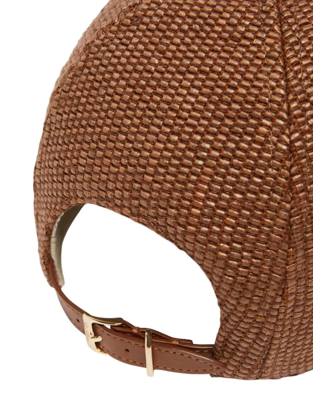 Raffia-Effect Baseball Cap - Amber Brown sold by Wanan Luxury product image thumbnail 3