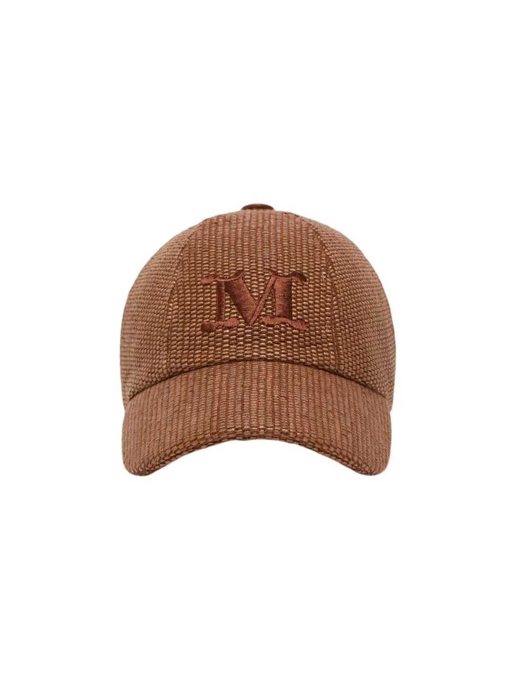 Raffia-Effect Baseball Cap - Amber Brown sold by Wanan Luxury