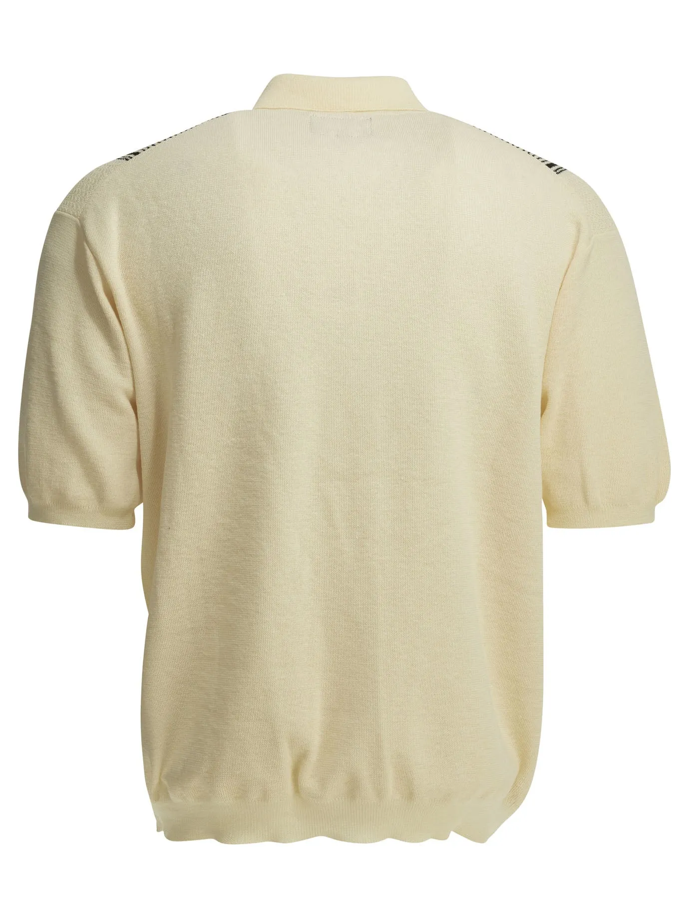 Textured Knit Zipper Polo Shirt Polo Shirts White sold by Wanan Luxury product image thumbnail 2