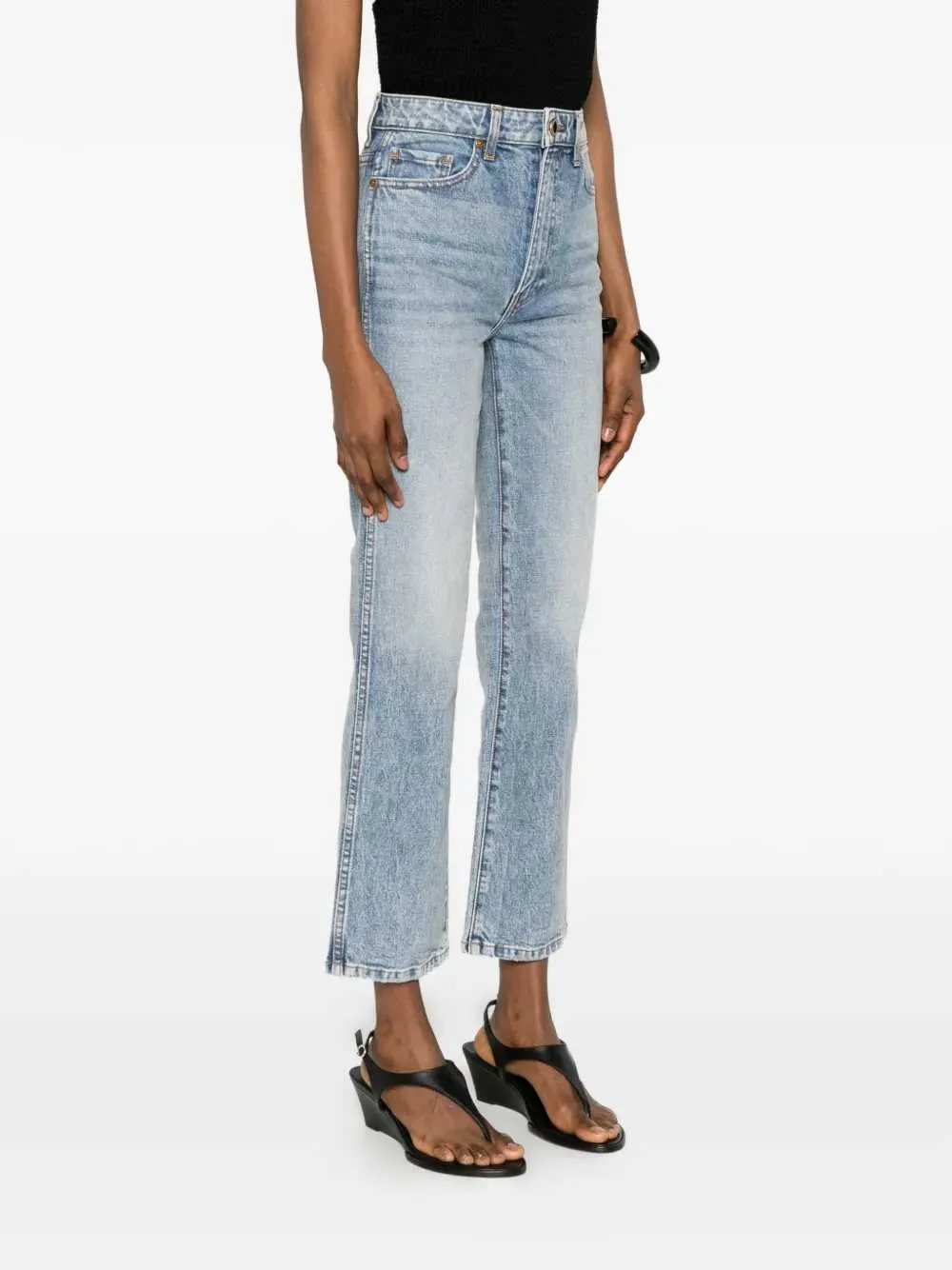 Abigail Jeans With Button Closure sold by Wanan Luxury product image thumbnail 3