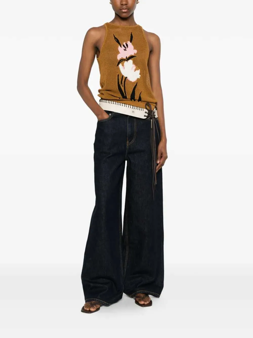 Mesh Top With Floral Inlays sold by Wanan Luxury product image thumbnail 2