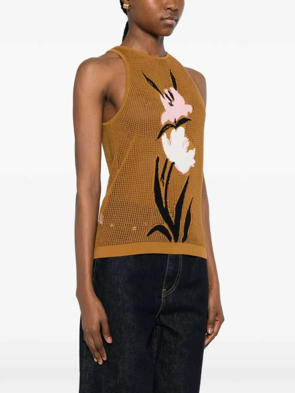 Mesh Top With Floral Inlays sold by Wanan Luxury product image thumbnail 3